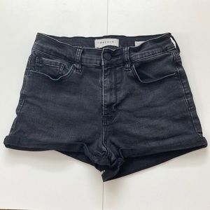 PacSun “The Shortie” black denim shorts Size 27”(Small)